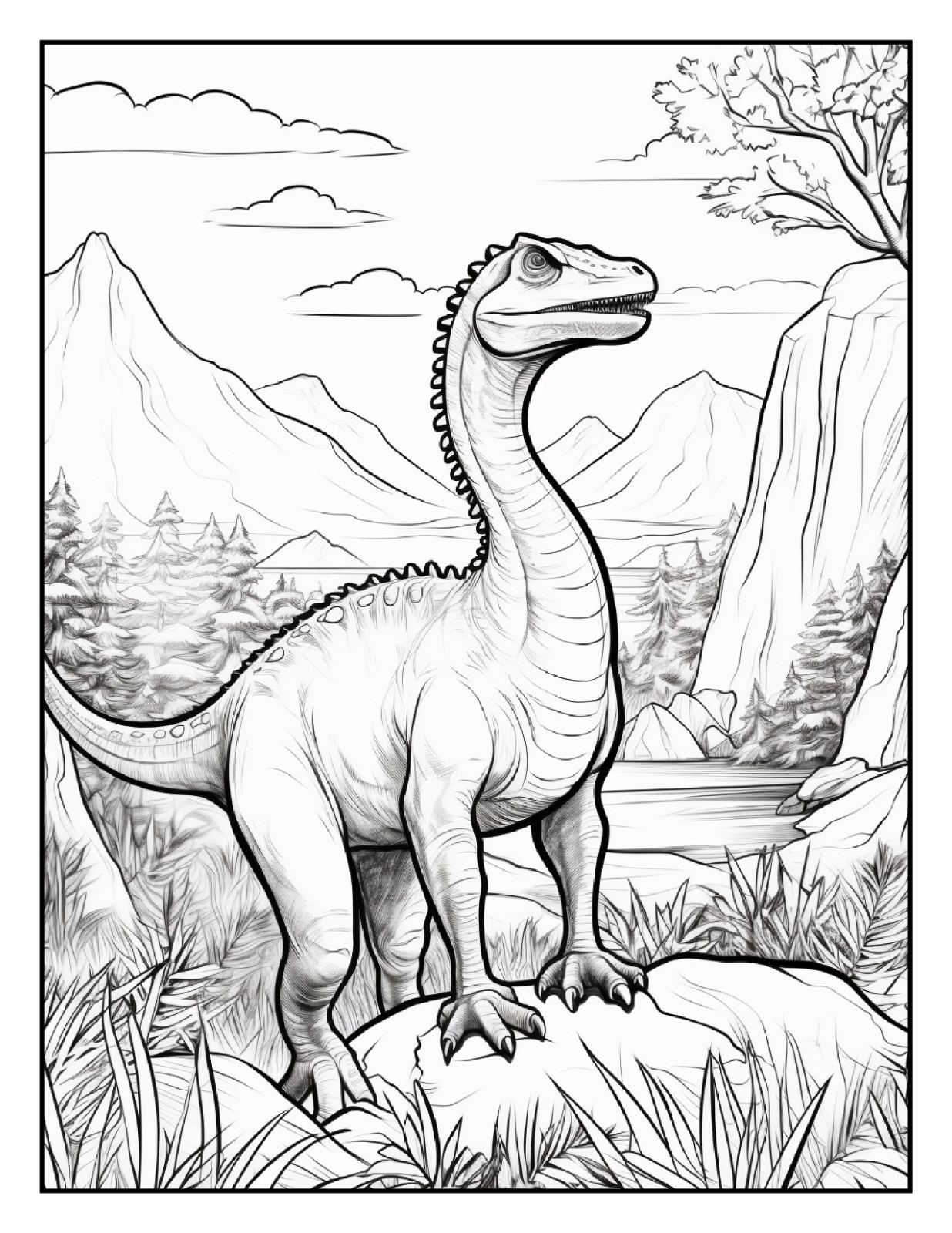 “Cute Dinosaur Coloring Book fun for allFun, Creative & Relaxing Art Pages